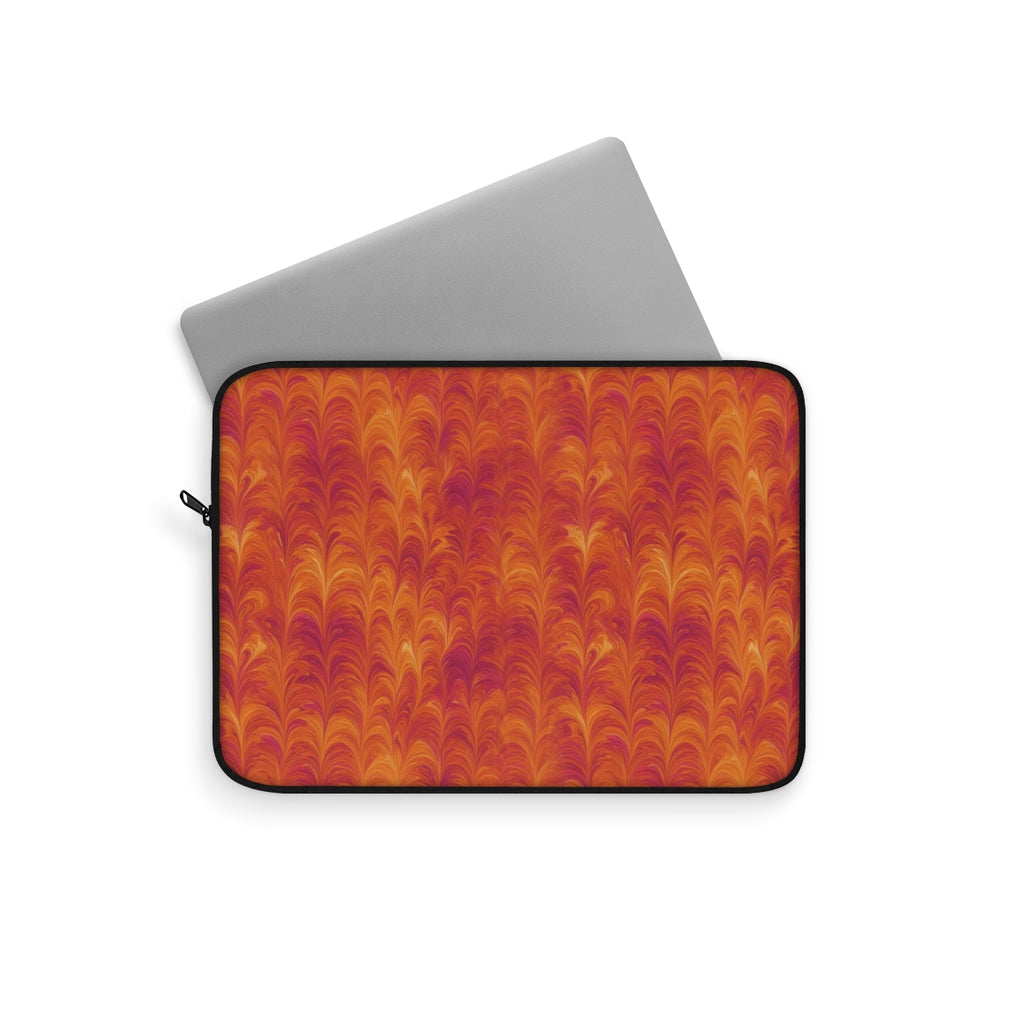 Sunset Feather Marbling Laptop Sleeve – 12