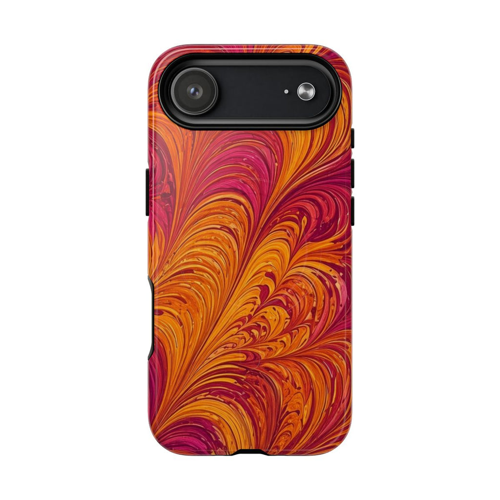 Sunset Feather Marbling Magnetic Tough iPhone Case – iPhone 17 Air