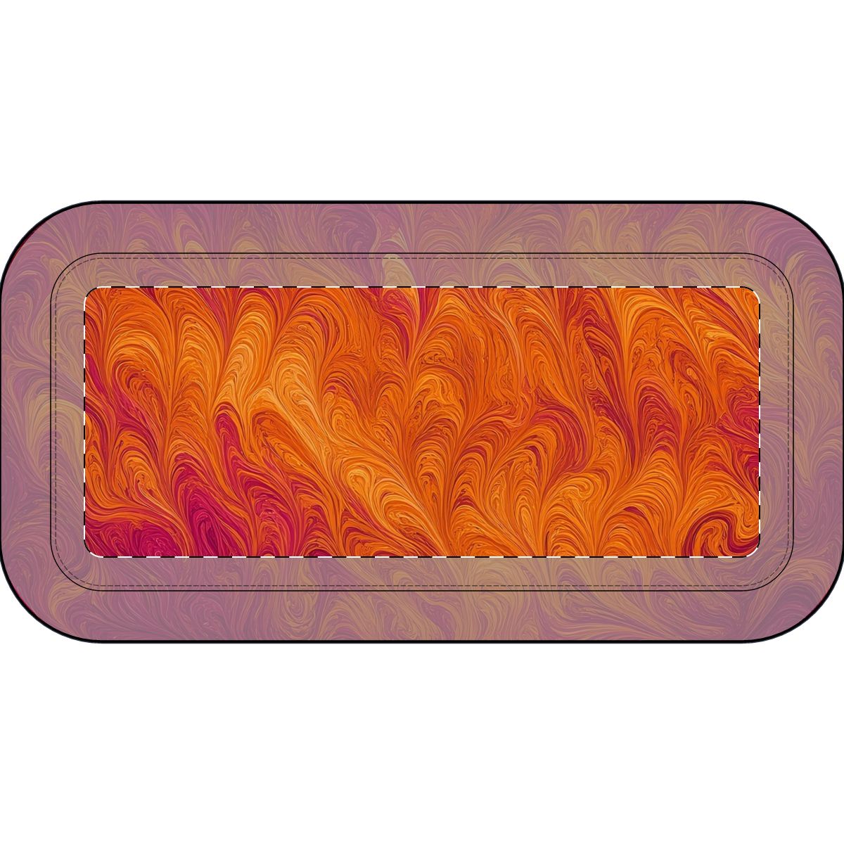 Sunset Feather Marbling Pencil Case – One size