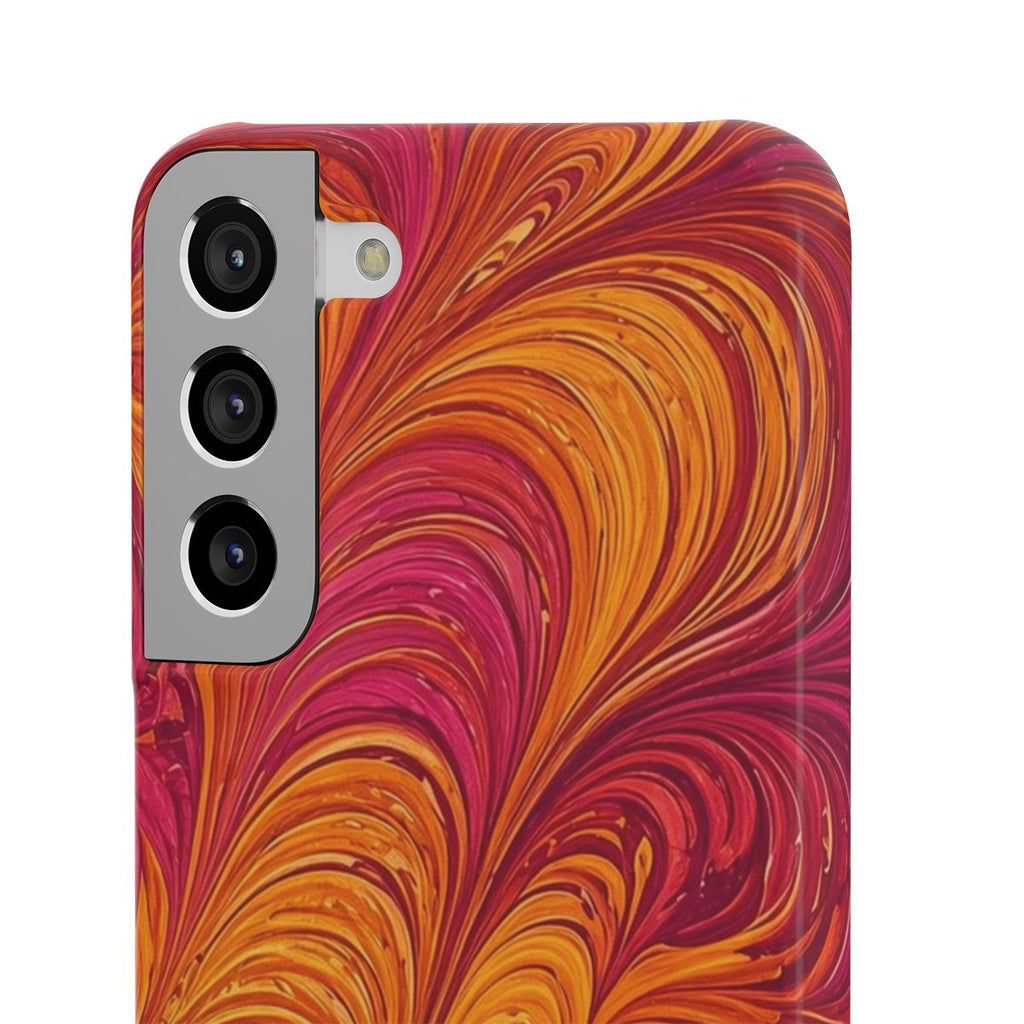 Sunset Feather Marbling Slim Phone Case – Samsung Galaxy S22 Plus