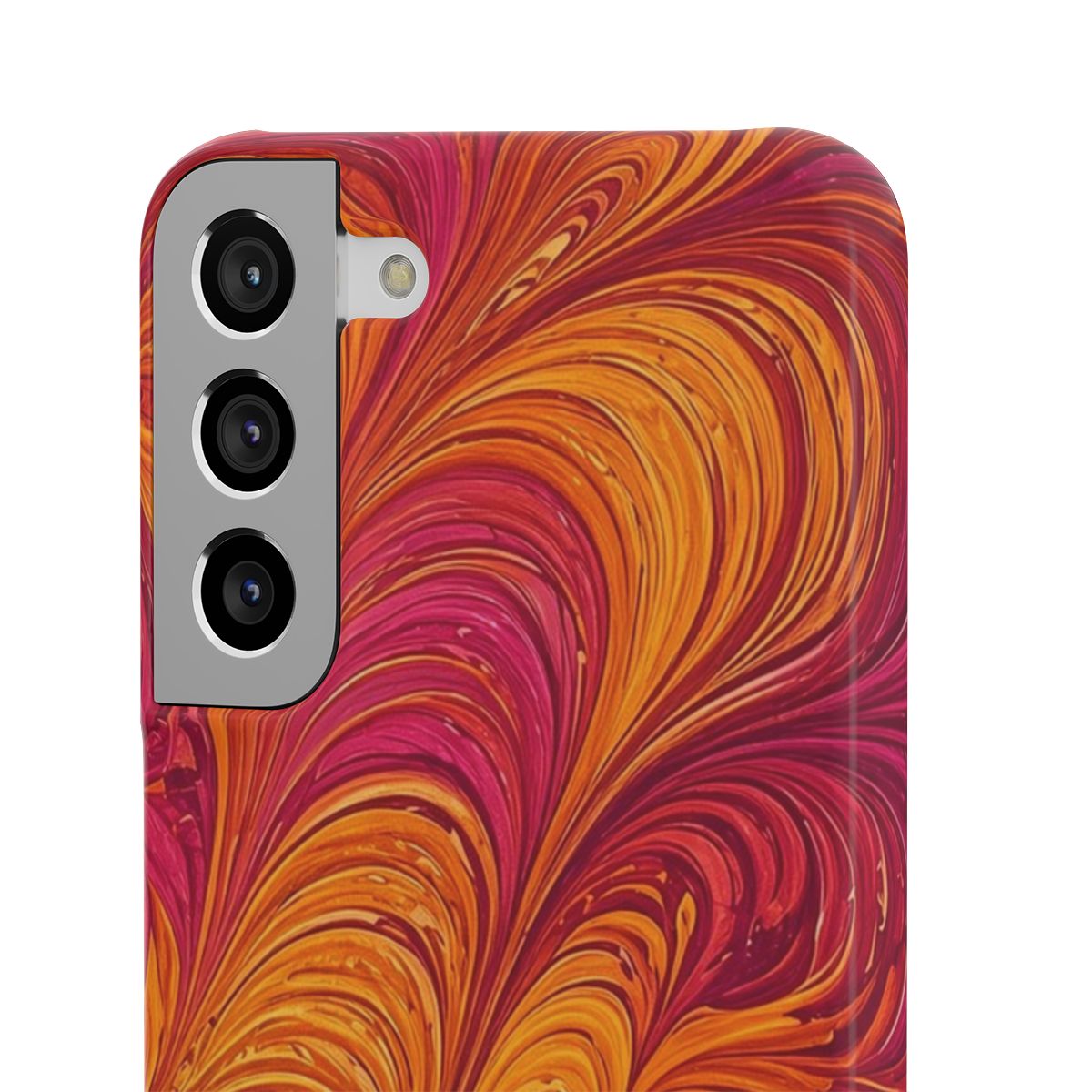 Sunset Feather Marbling Slim Phone Case – Samsung Galaxy S22 Plus