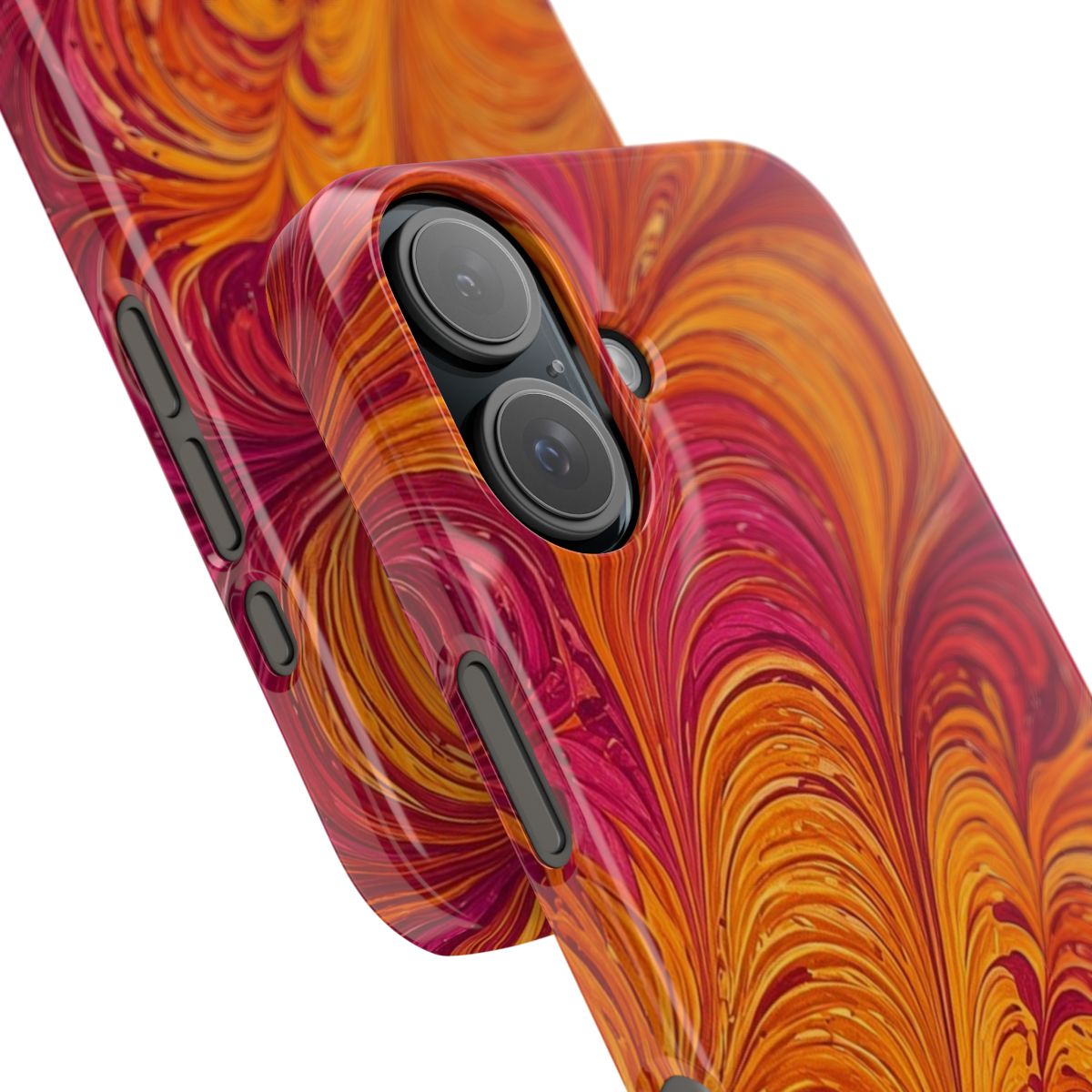 Sunset Feather Marbling Slim Phone Case – iPhone 16