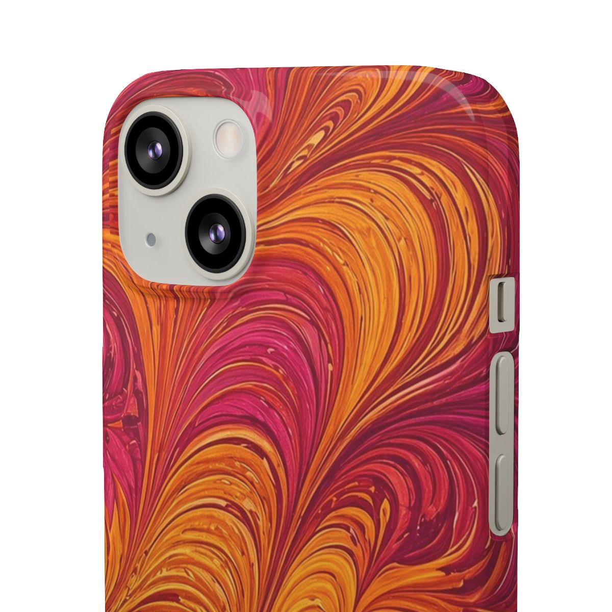 Sunset Feather Marbling Slim Phone Case – iPhone 13