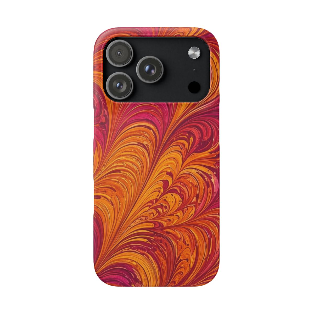 Sunset Feather Marbling Slim Phone Case – iPhone 17 Pro