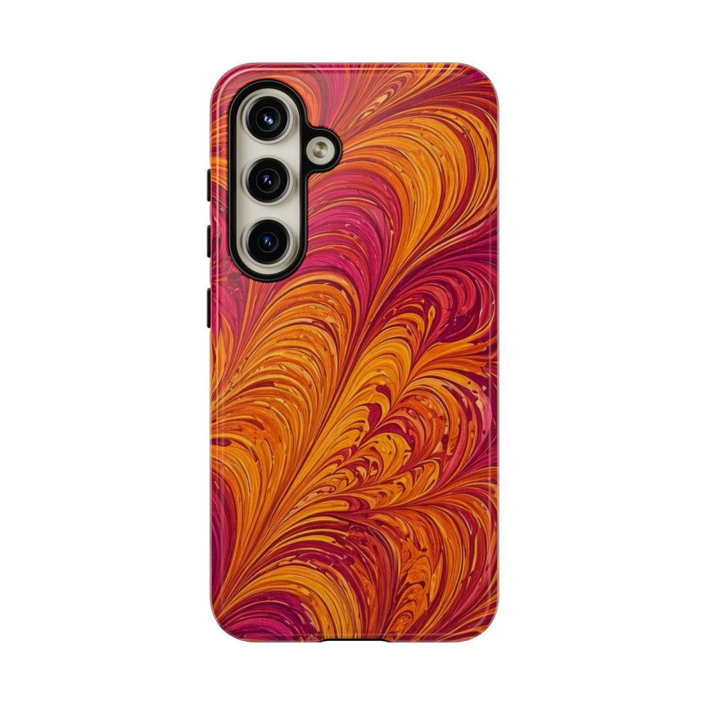Sunset Feather Marbling Tough Phone Case – Samsung Galaxy S24
