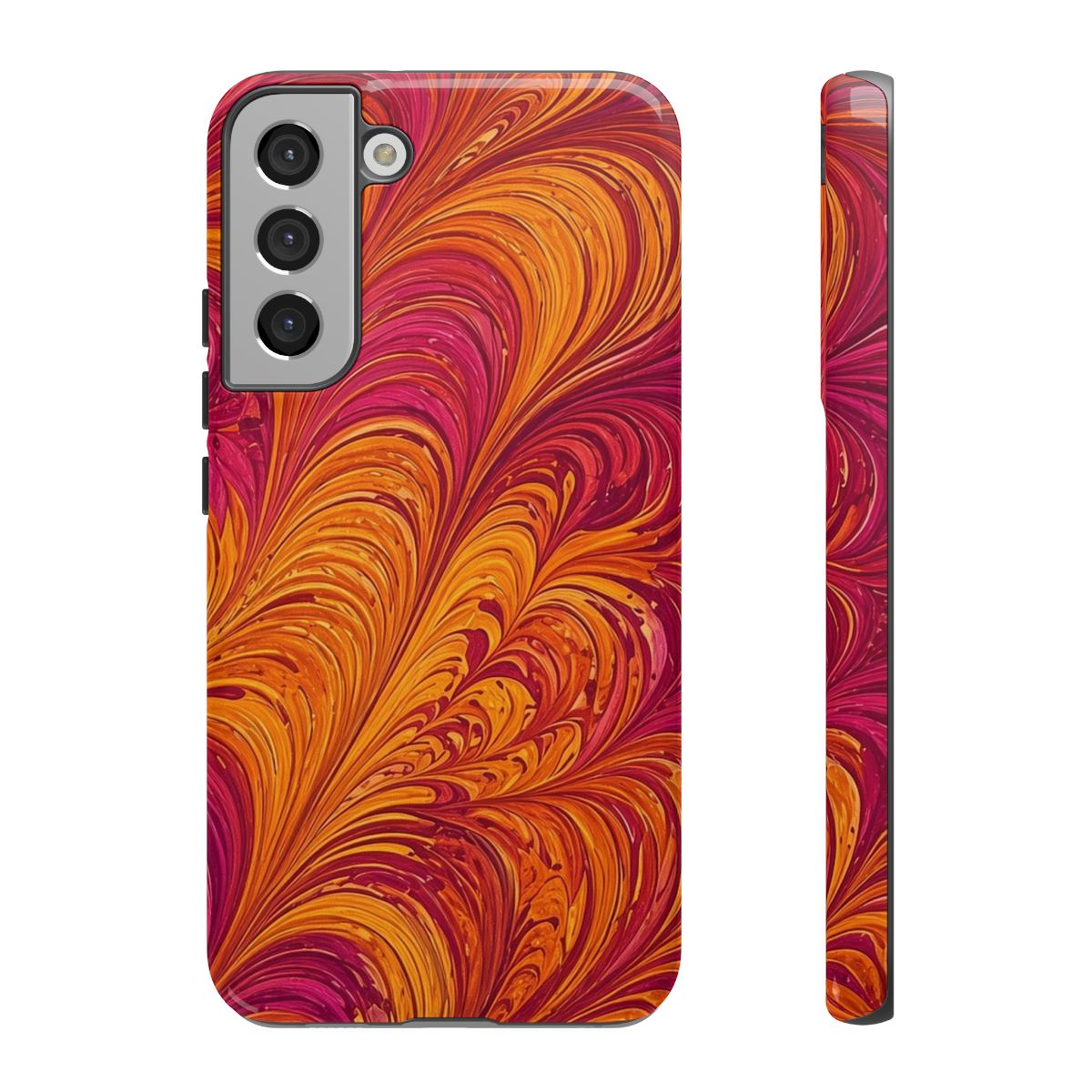 Sunset Feather Marbling Tough Phone Case – Samsung Galaxy S22 Plus