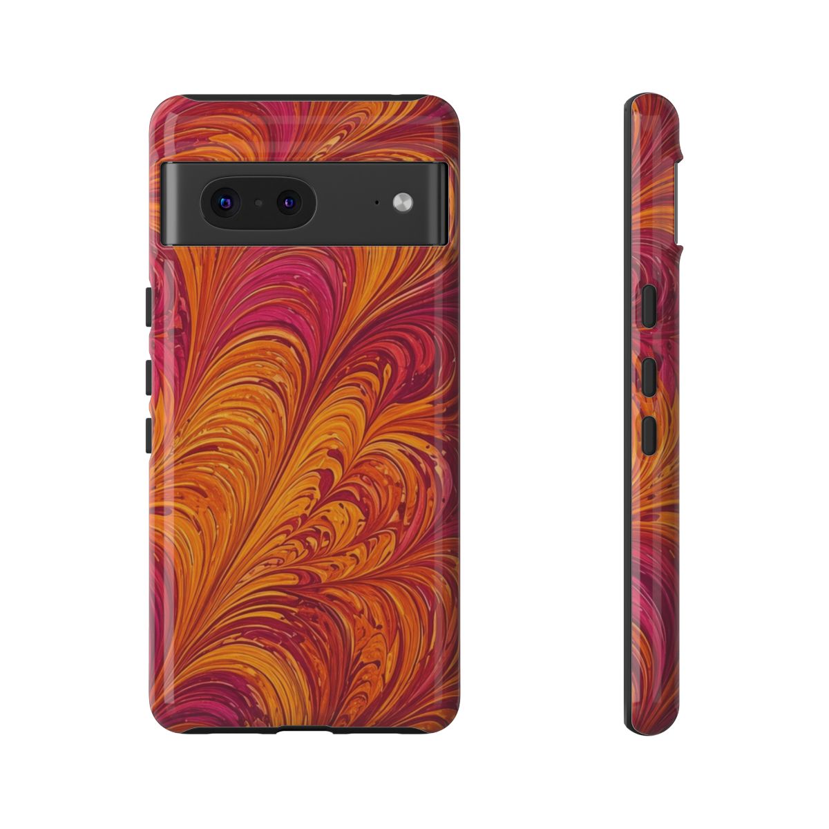 Sunset Feather Marbling Tough Phone Case – Google Pixel 7