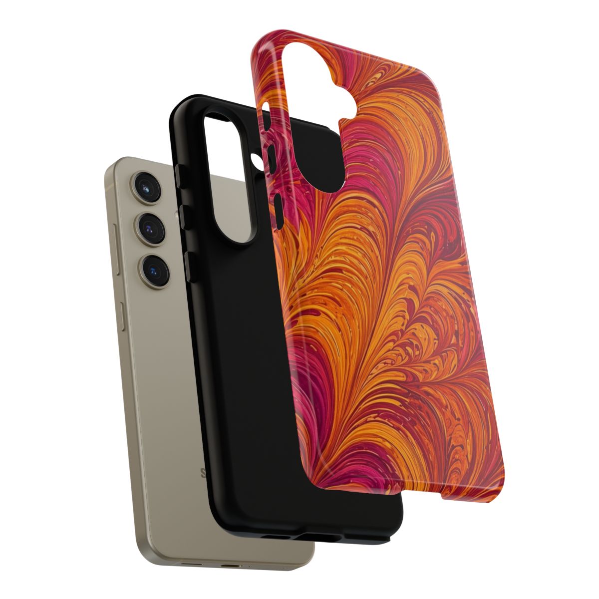 Sunset Feather Marbling Tough Phone Case – Samsung Galaxy S24