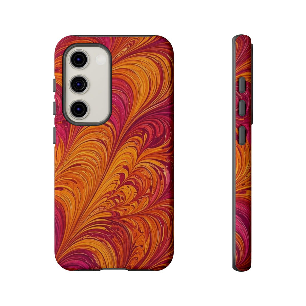 Sunset Feather Marbling Tough Phone Case – Samsung Galaxy S23