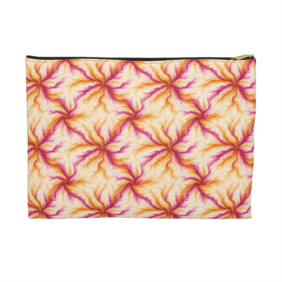 Sunset Ink Branches Zip Accessory Pouch – Large