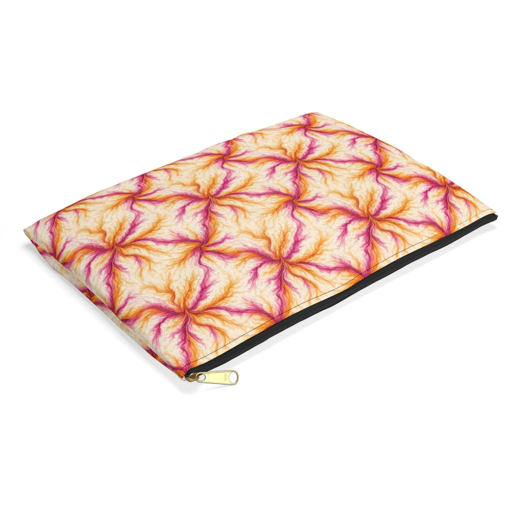 Sunset Ink Branches Zip Accessory Pouch – Large