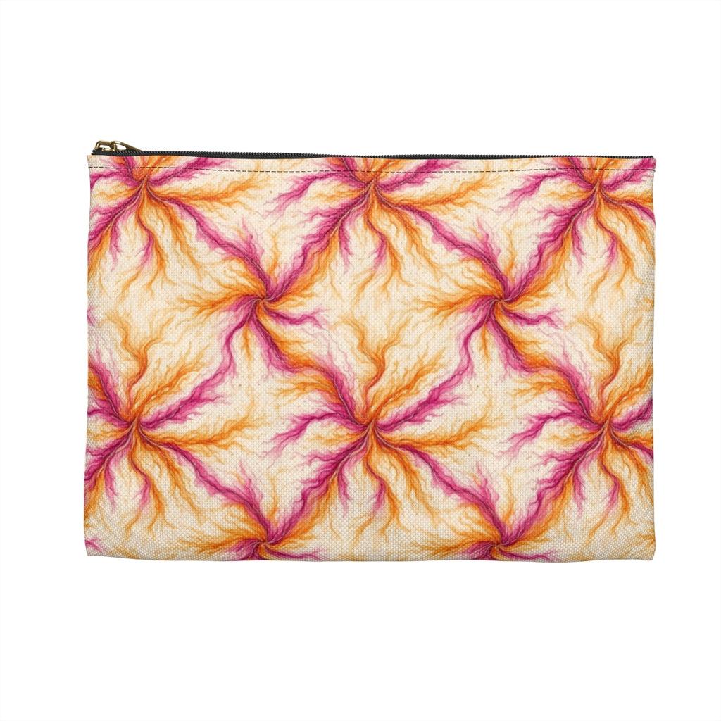 Sunset Ink Branches Zip Accessory Pouch – Small