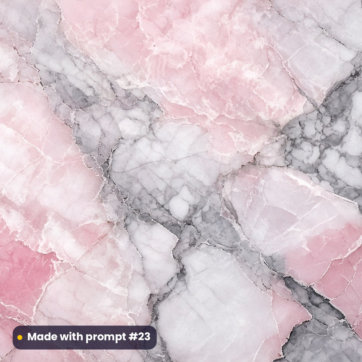 Soft Pink Grey Marble artwork for a serving board, made with prompt #23 from the Blush and White Gold Marble Tableware Prompt Pack