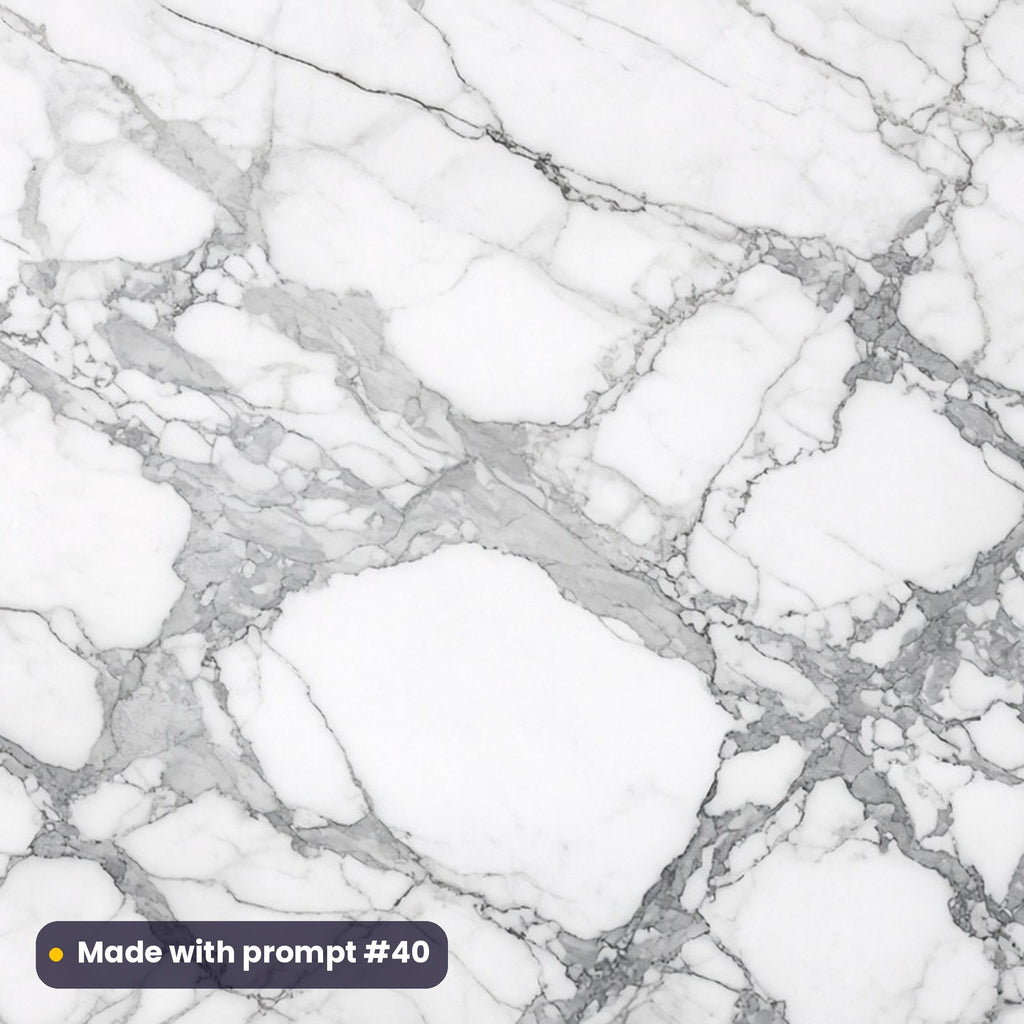 Classic Carrara Contemporary marble artwork for a 5:3 serving tray, made with prompt #40 from the Blush and White Gold Marble Tableware Prompt Pack