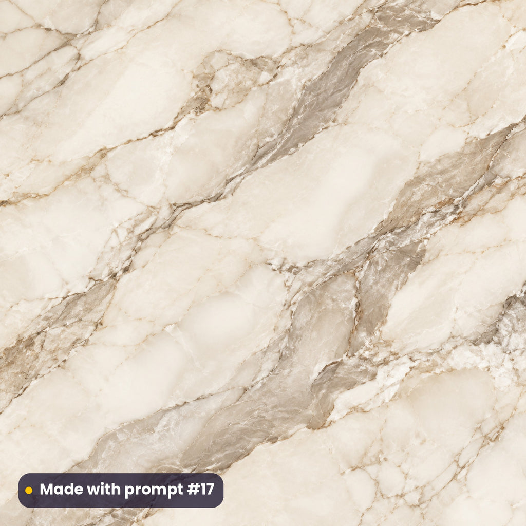 Ivory Taupe Soft Marble artwork for a square gift-box lid, made with prompt #17 from the Warm Neutral Sand and Mocha Marble Tableware Prompt Pack
