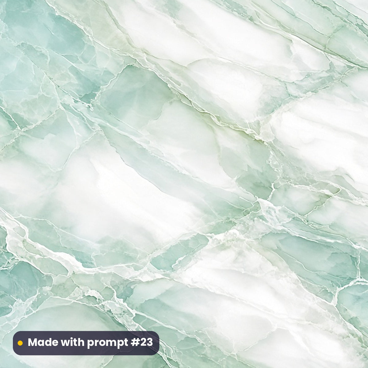 Seafoam Stone Marble artwork for a serving board, made with prompt #23 from the Ocean Blue and Seafoam Green Marble Tableware Prompt Pack