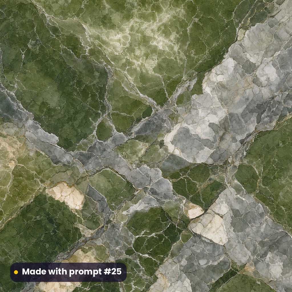Moss and Stone Marble artwork for a square slate coaster, made with prompt #25 from the Ocean Blue and Seafoam Green Marble Tableware Prompt Pack