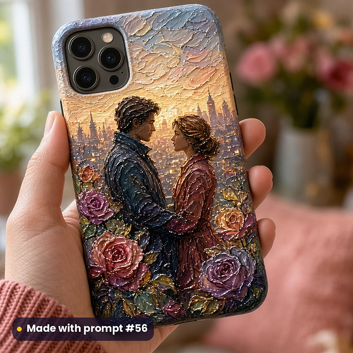 Adult Romance, Painterly & Handmade Collection: realistic UV-printed mockup, made with prompt #56