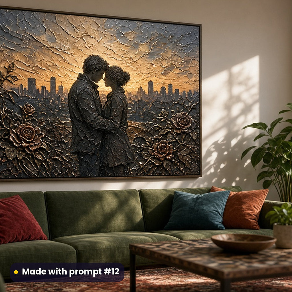 Adult Romance, Painterly & Handmade Collection: realistic UV-printed mockup, made with prompt #12