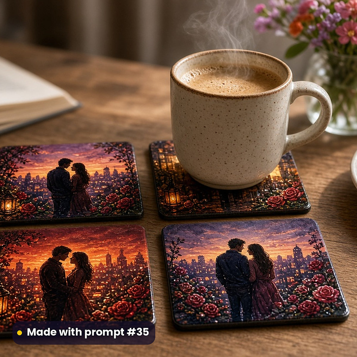 Adult Romance, Painterly & Handmade Collection: realistic UV-printed mockup, made with prompt #35