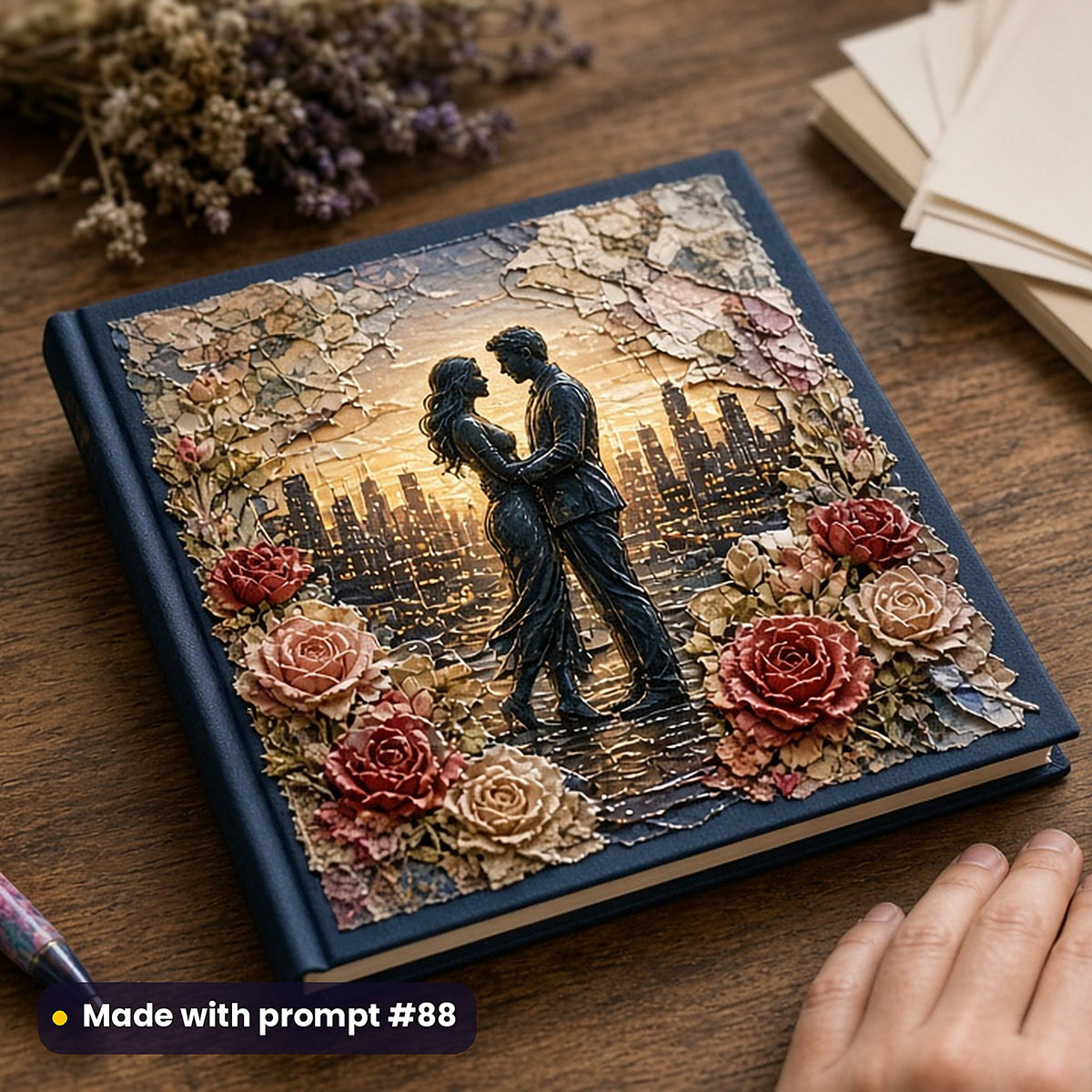 Adult Romance, Painterly & Handmade Collection: realistic UV-printed mockup, made with prompt #88