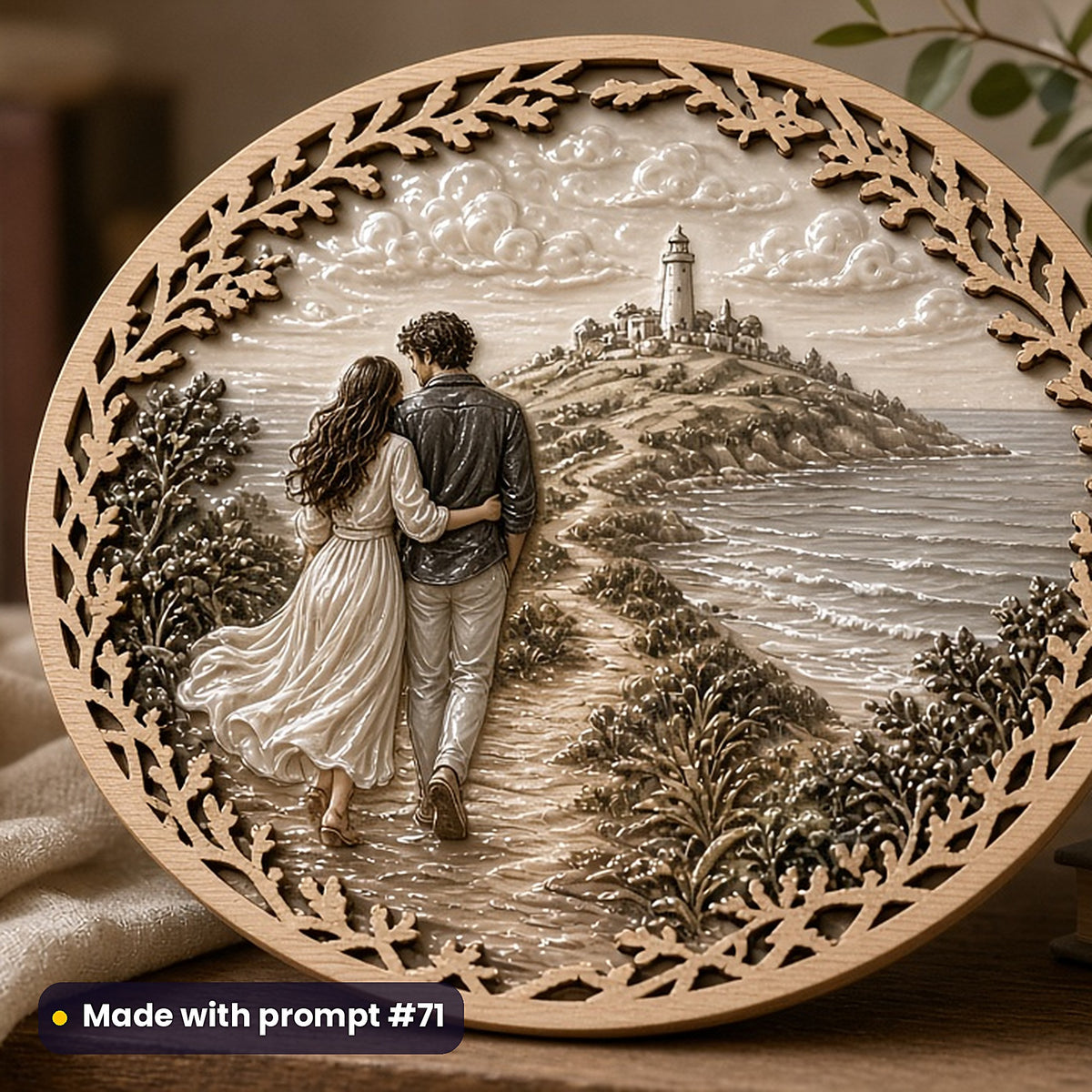 Adult Romance, Vintage & Whimsical Collection: realistic UV-printed mockup, made with prompt #71