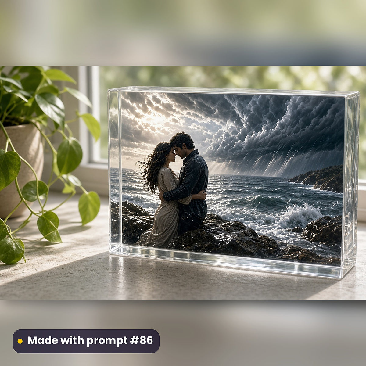 Adult Romance, Vintage & Whimsical Collection: realistic UV-printed mockup, made with prompt #86