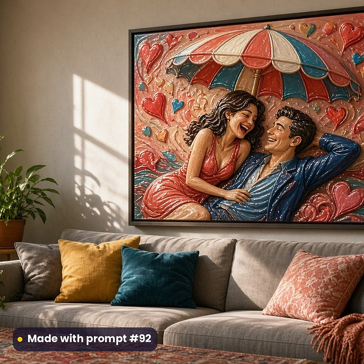 Romantic Comedy, Clean & Graphic Collection: Made with prompt #92 – realistic UV-printed mockup