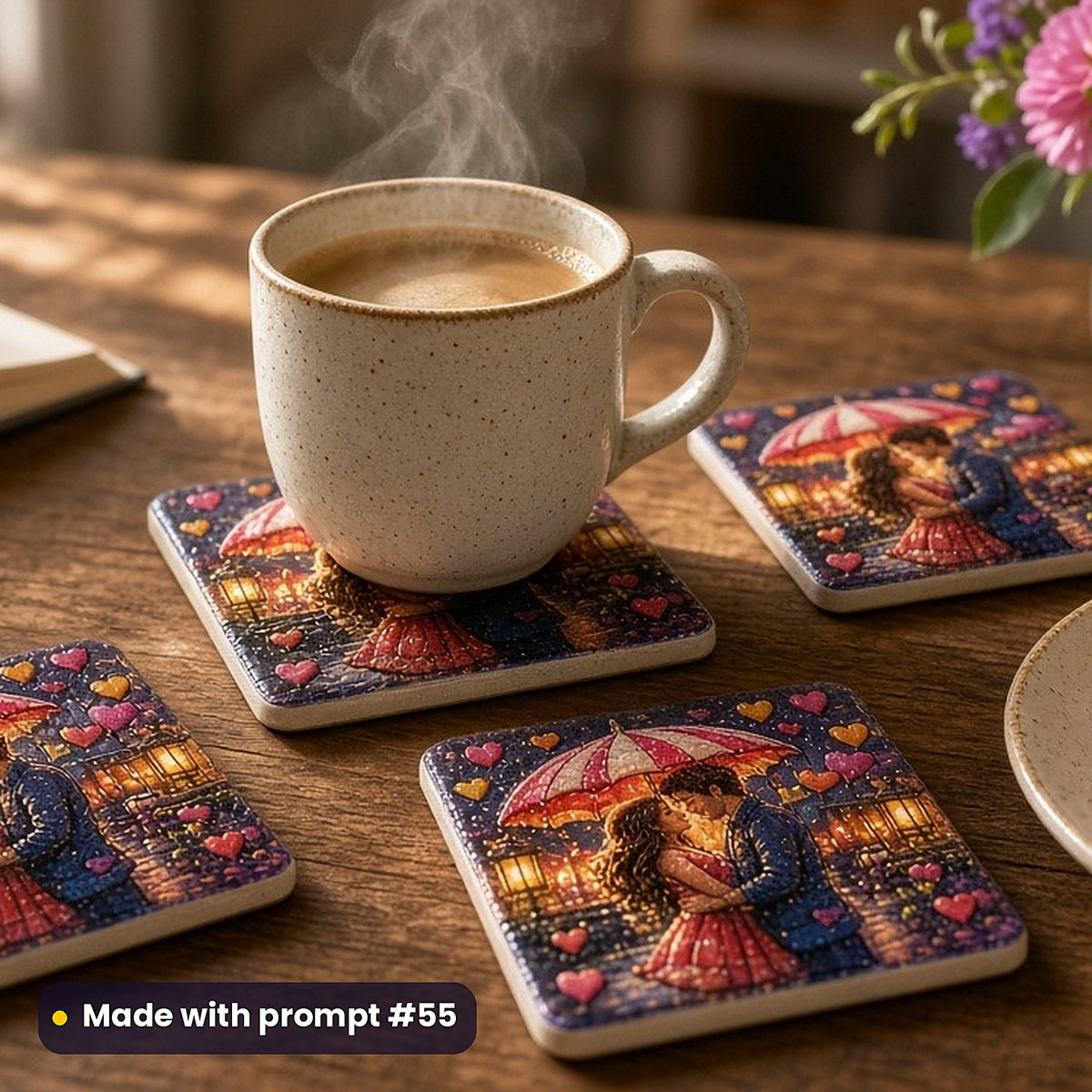 Romantic Comedy, Clean & Graphic Collection: Made with prompt #55 – realistic UV-printed mockup