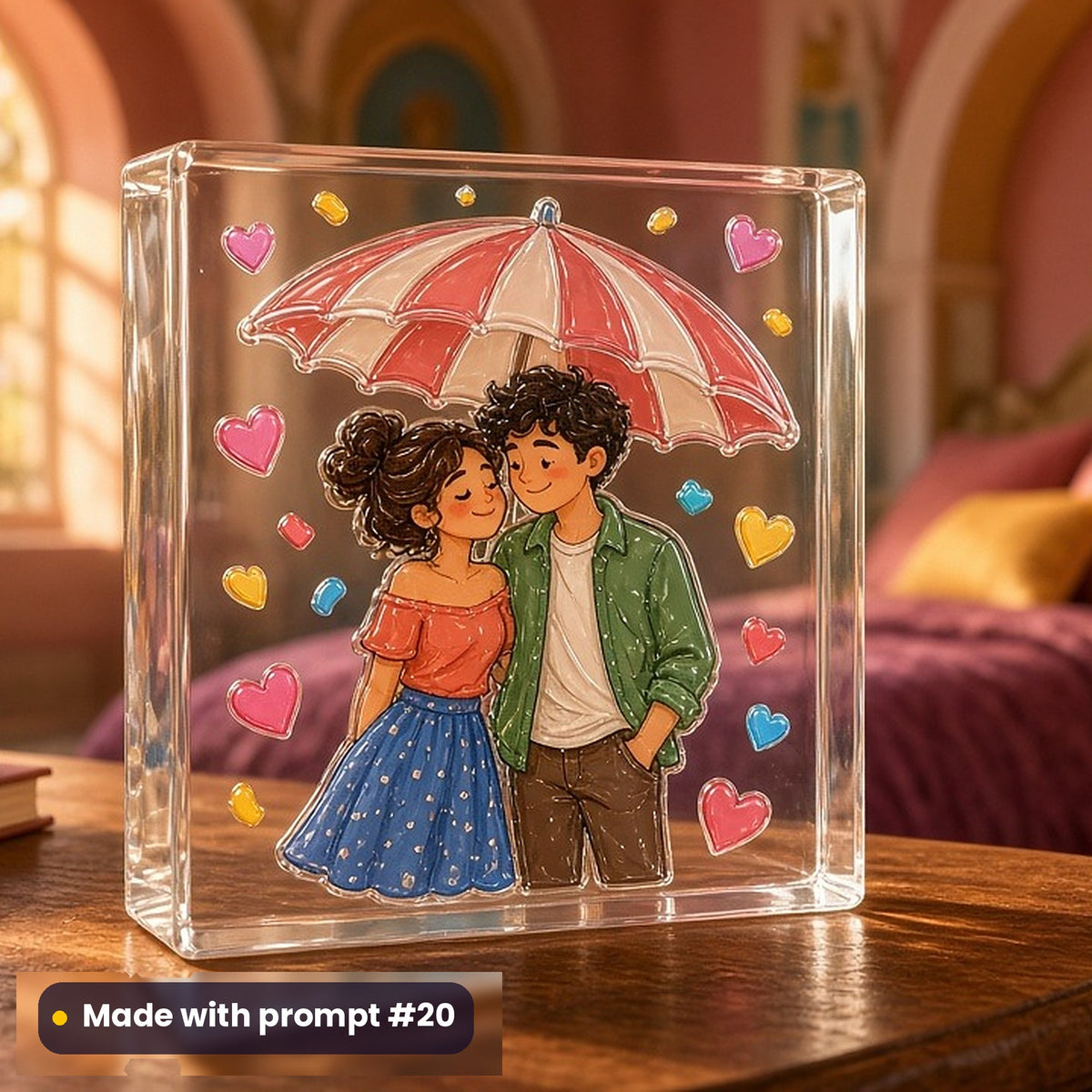 Romantic Comedy, Clean & Graphic Collection: Made with prompt #20 – realistic UV-printed mockup