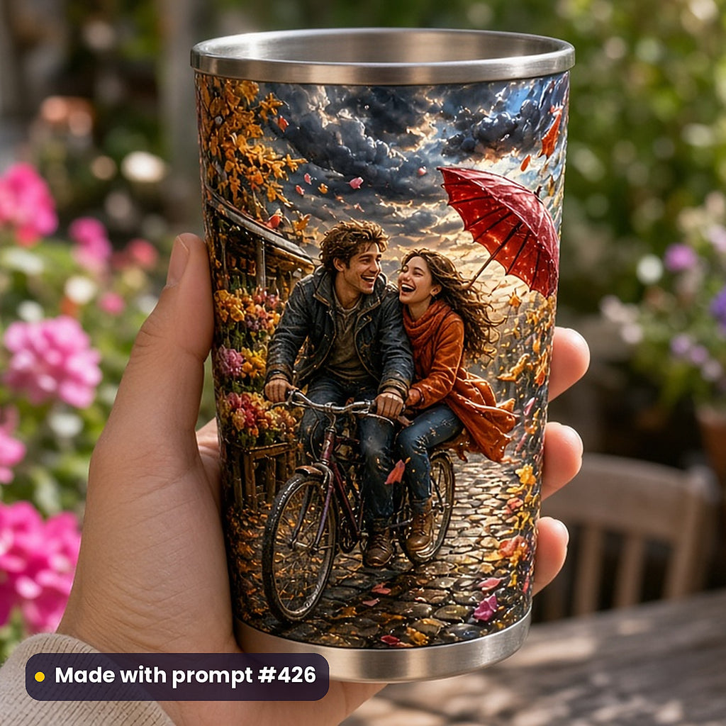 500 Rom-Com Art Prompts Library: Made with prompt #426 – realistic UV-printed mockup (Storm Approaching)