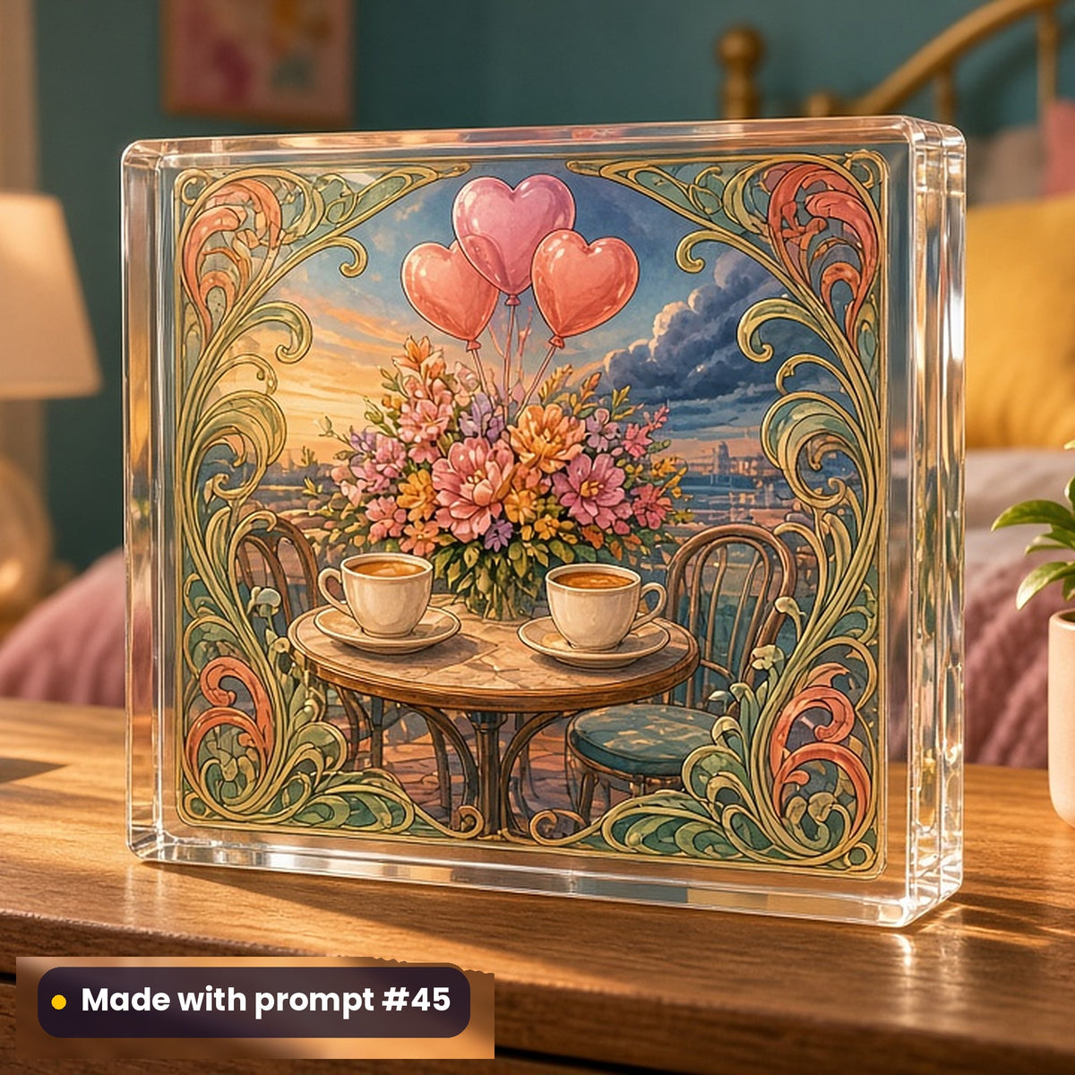 Romantic Comedy, Luxury & Decorative Collection: Made with prompt #45 – realistic UV-printed mockup