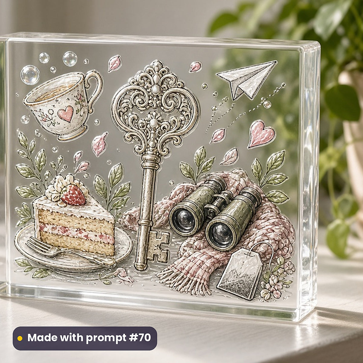 Romantic Comedy, Painterly & Handmade Collection: realistic UV-printed mockup, made with prompt #70