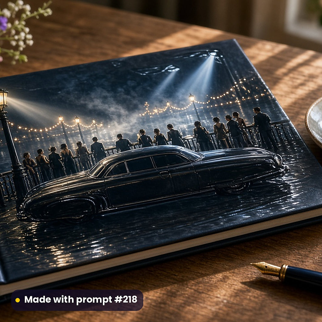 500 Crime Thriller Art Prompts Library: Made with prompt #218 – realistic UV-printed mockup (Festival or Gathering)
