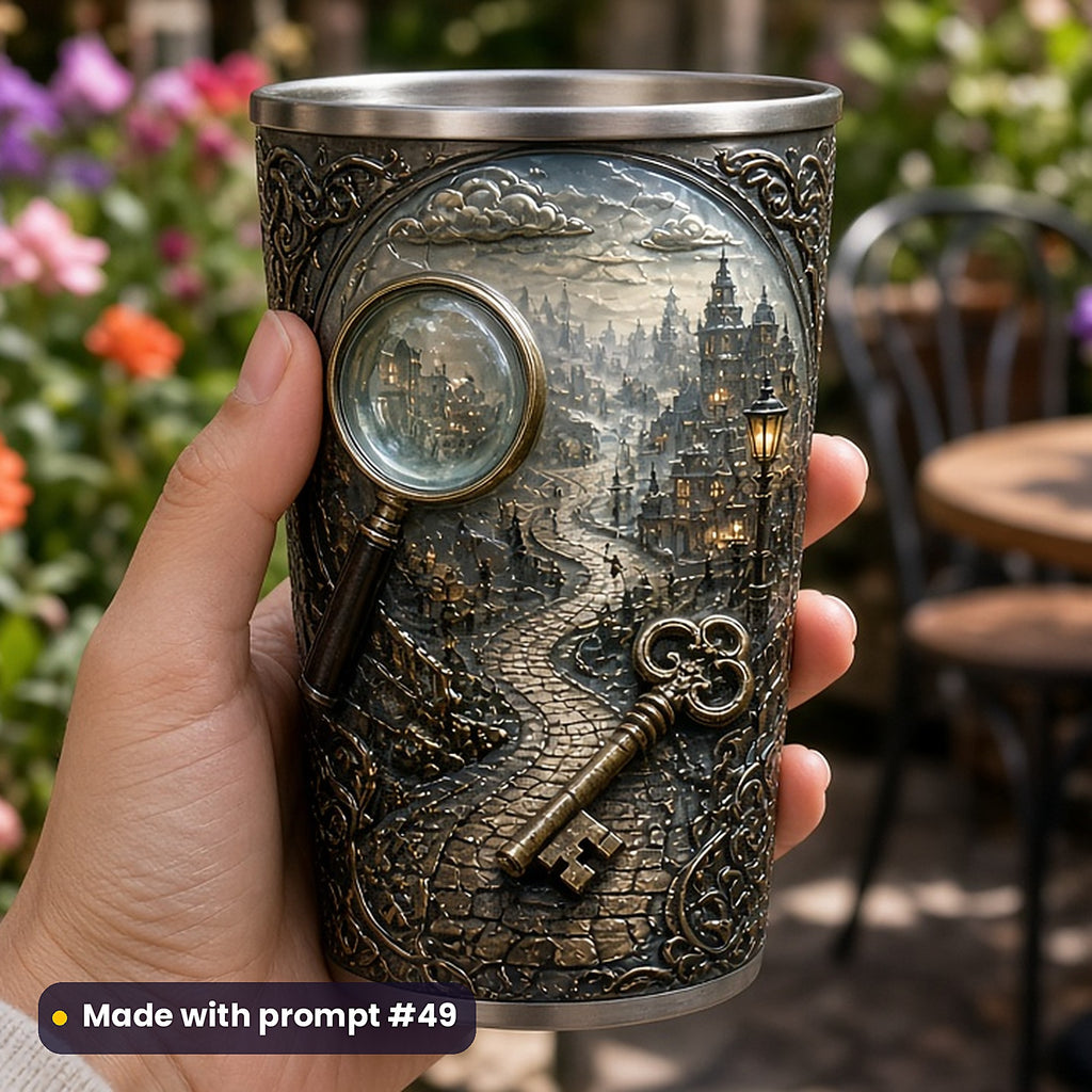 Mystery and Detective, Clean & Graphic Collection: Made with prompt #49 – realistic UV-printed mockup
