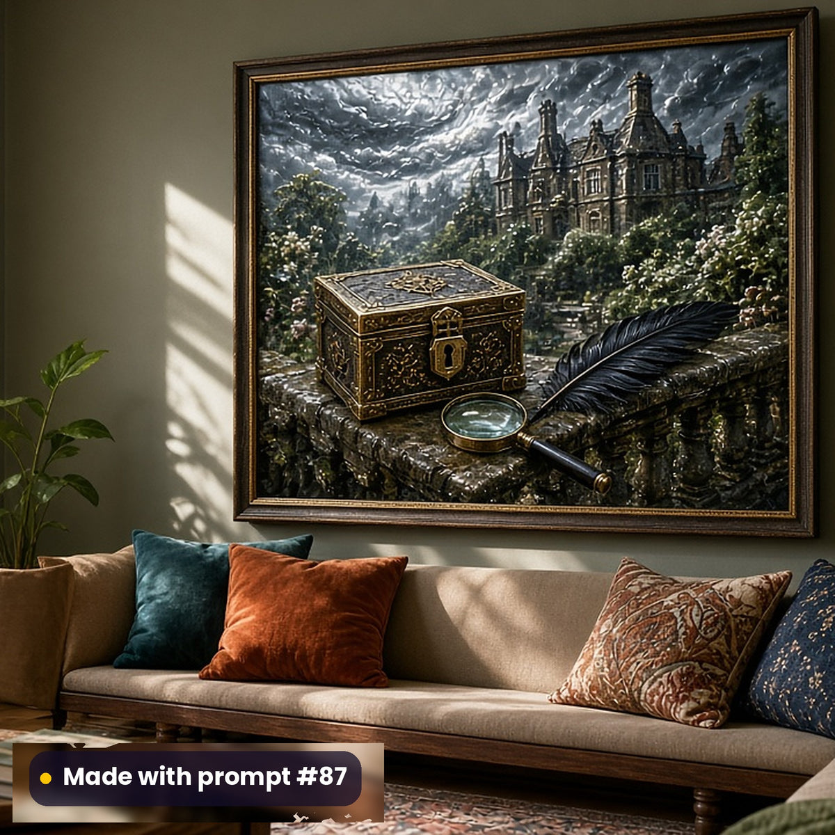 Mystery and Detective, Luxury & Decorative Collection: Made with prompt #87 – realistic UV-printed mockup