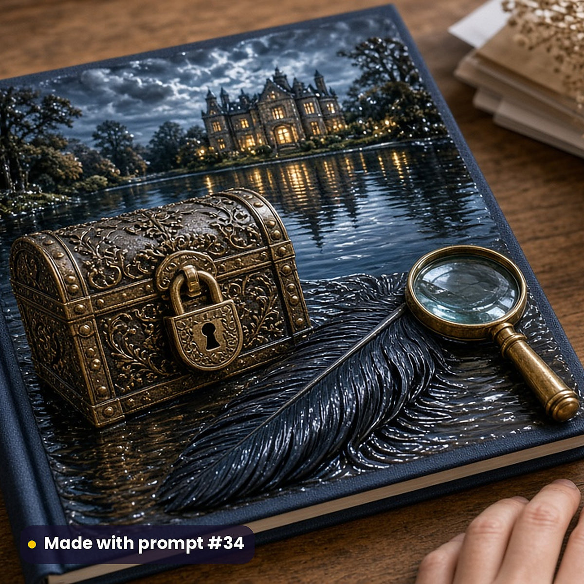 Mystery and Detective, Luxury & Decorative Collection: Made with prompt #34 – realistic UV-printed mockup