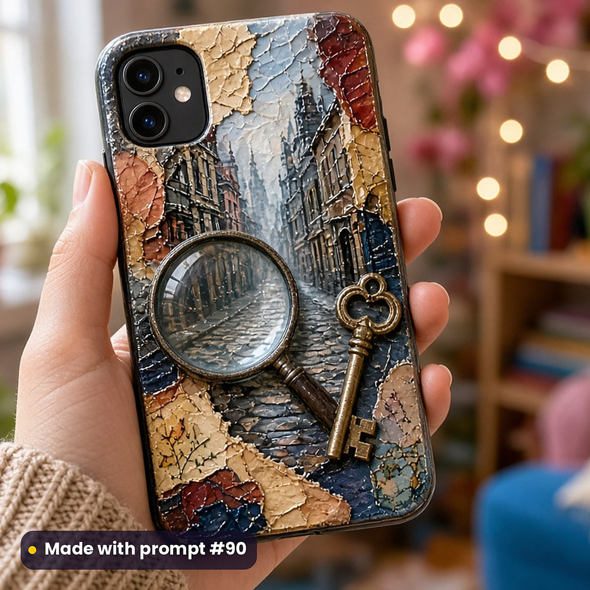 Mystery and Detective, Painterly & Handmade Collection: realistic UV-printed mockup, made with prompt #90