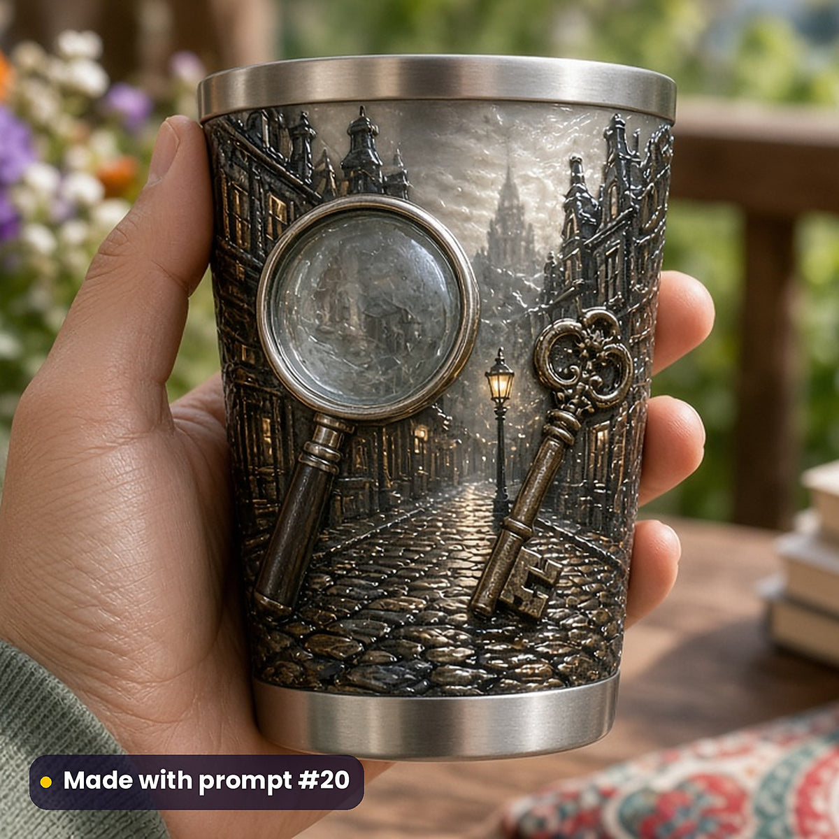 Mystery and Detective, Painterly & Handmade Collection: realistic UV-printed mockup, made with prompt #20