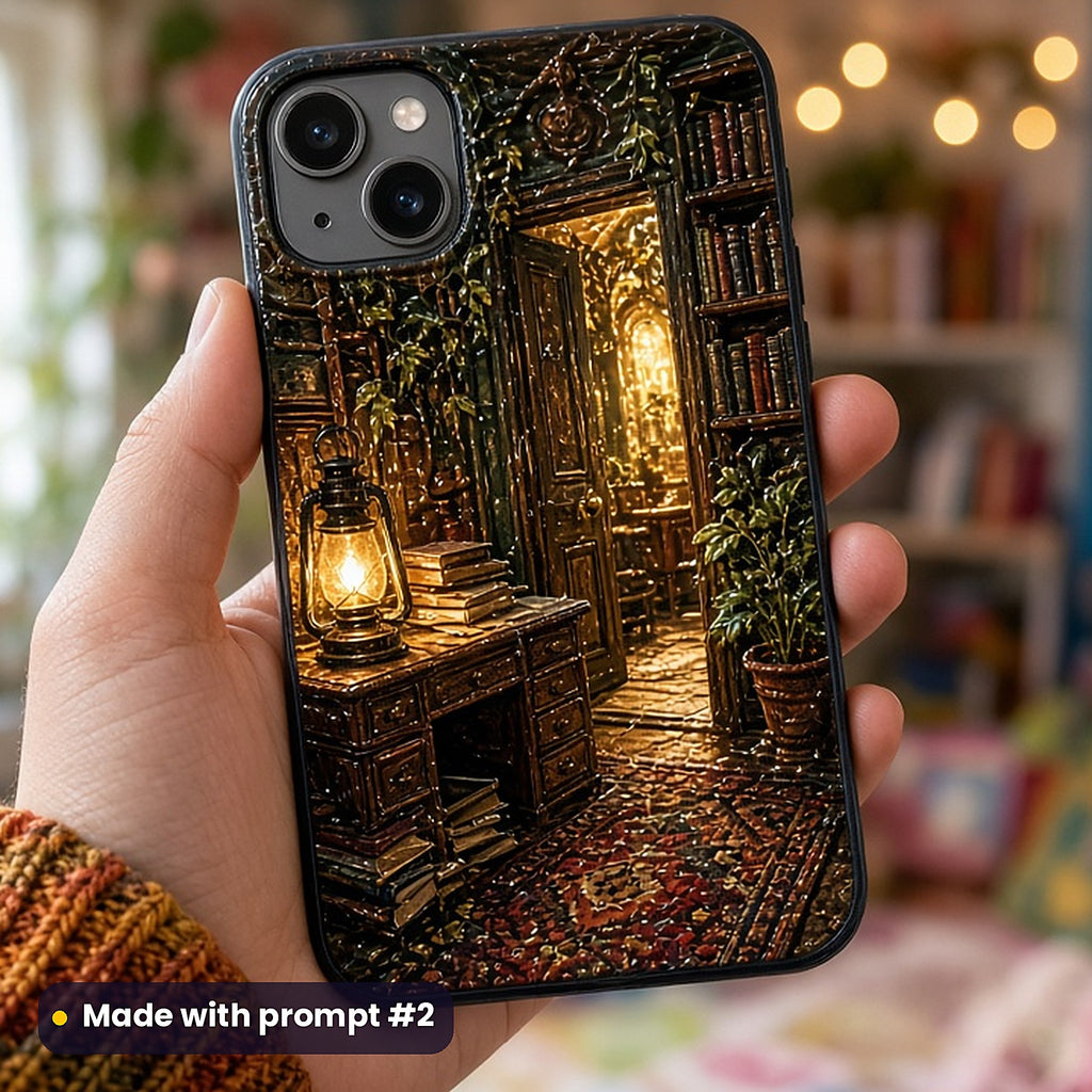 Mystery and Detective, Vintage & Whimsical Collection: realistic UV-printed mockup, made with prompt #2