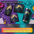 Horror and Supernatural, Painterly & Handmade Collection: realistic UV-printed mockup, made with prompts #7 · #21 · #89 · #62