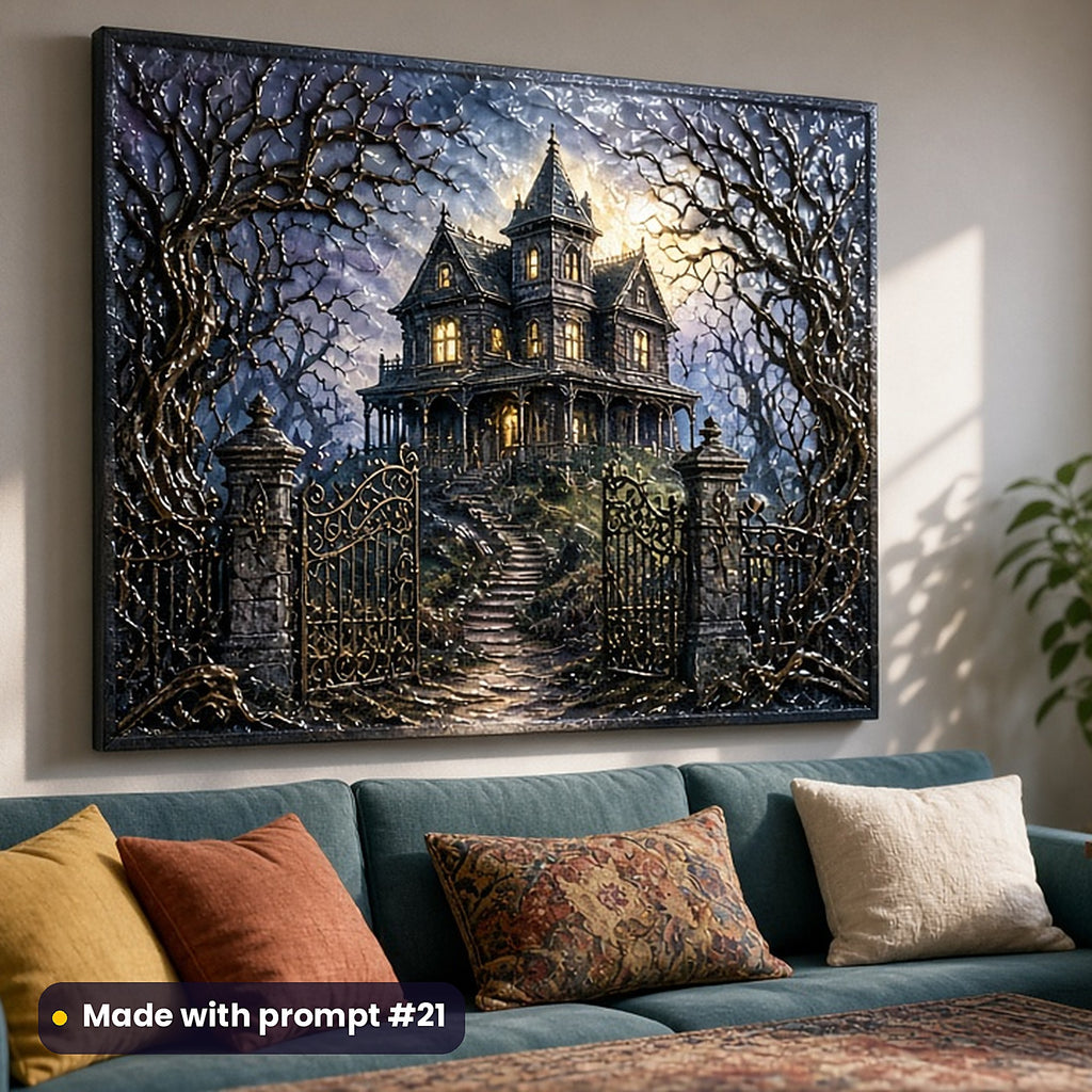 Horror and Supernatural, Painterly & Handmade Collection: realistic UV-printed mockup, made with prompt #21