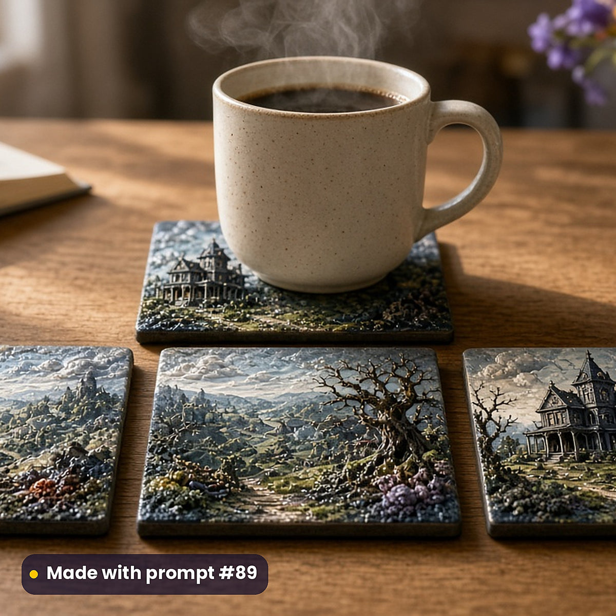 Horror and Supernatural, Painterly & Handmade Collection: realistic UV-printed mockup, made with prompt #89