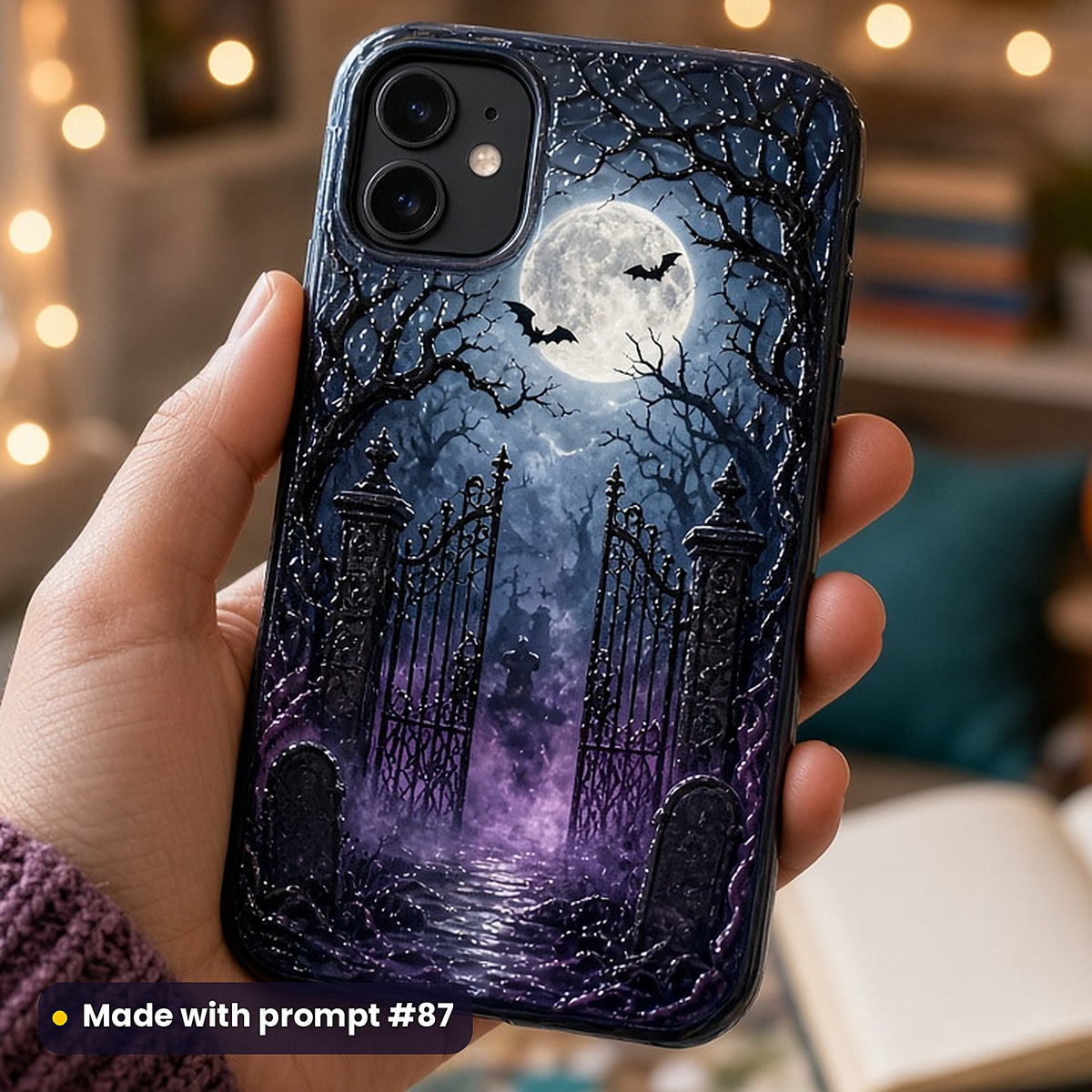 Horror and Supernatural, Vintage & Whimsical Collection: realistic UV-printed mockup, made with prompt #87