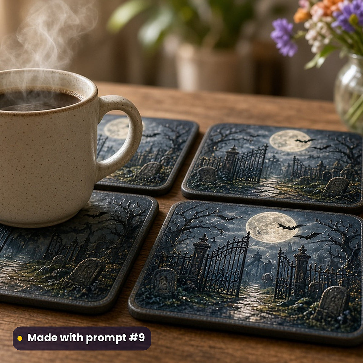Horror and Supernatural, Vintage & Whimsical Collection: realistic UV-printed mockup, made with prompt #9