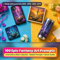 Epic Fantasy, Cinematic & Bold Collection: realistic UV-printed mockup, made with prompts #20 · #50 · #26 · #73