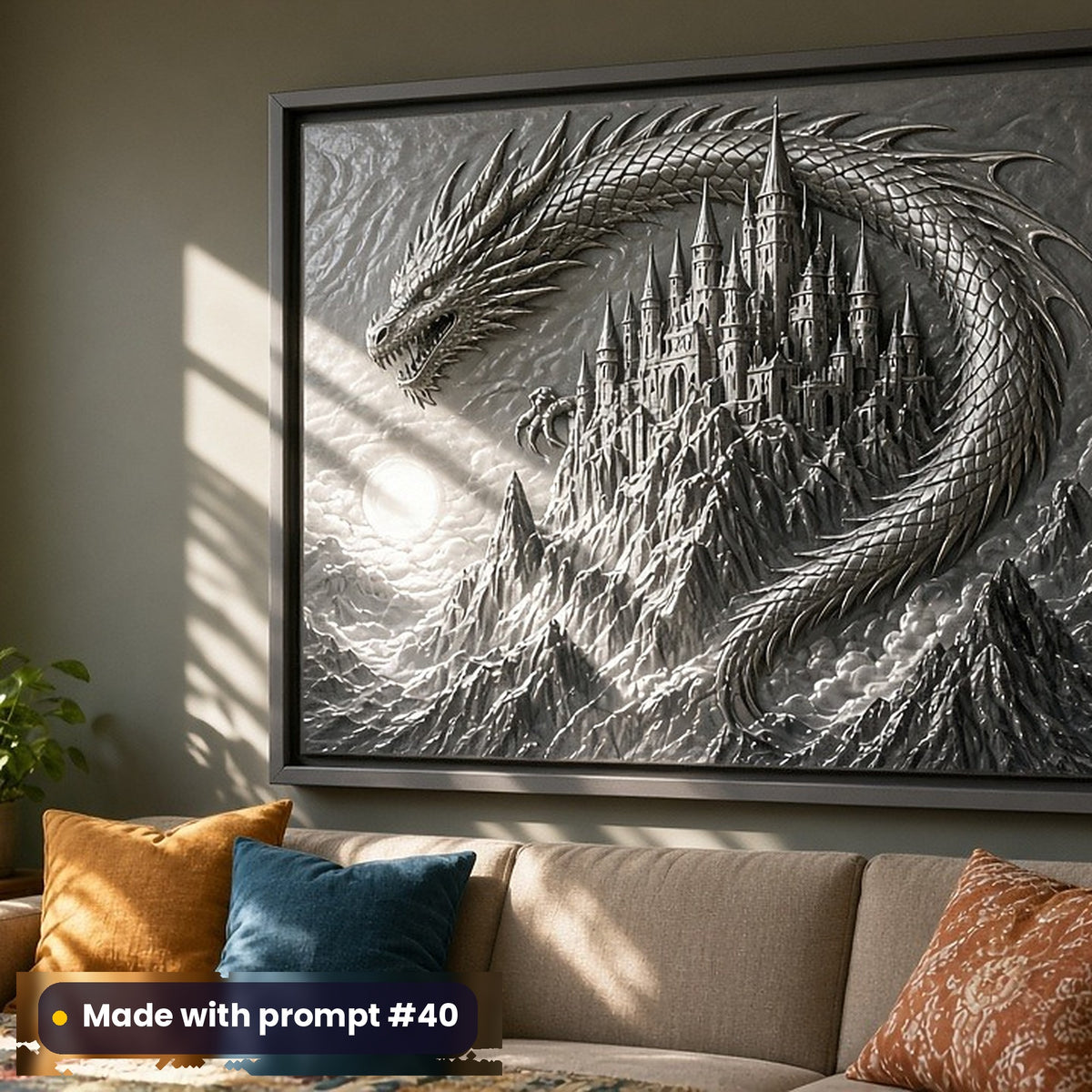 Epic Fantasy, Clean & Graphic Collection: Made with prompt #40 – realistic UV-printed mockup