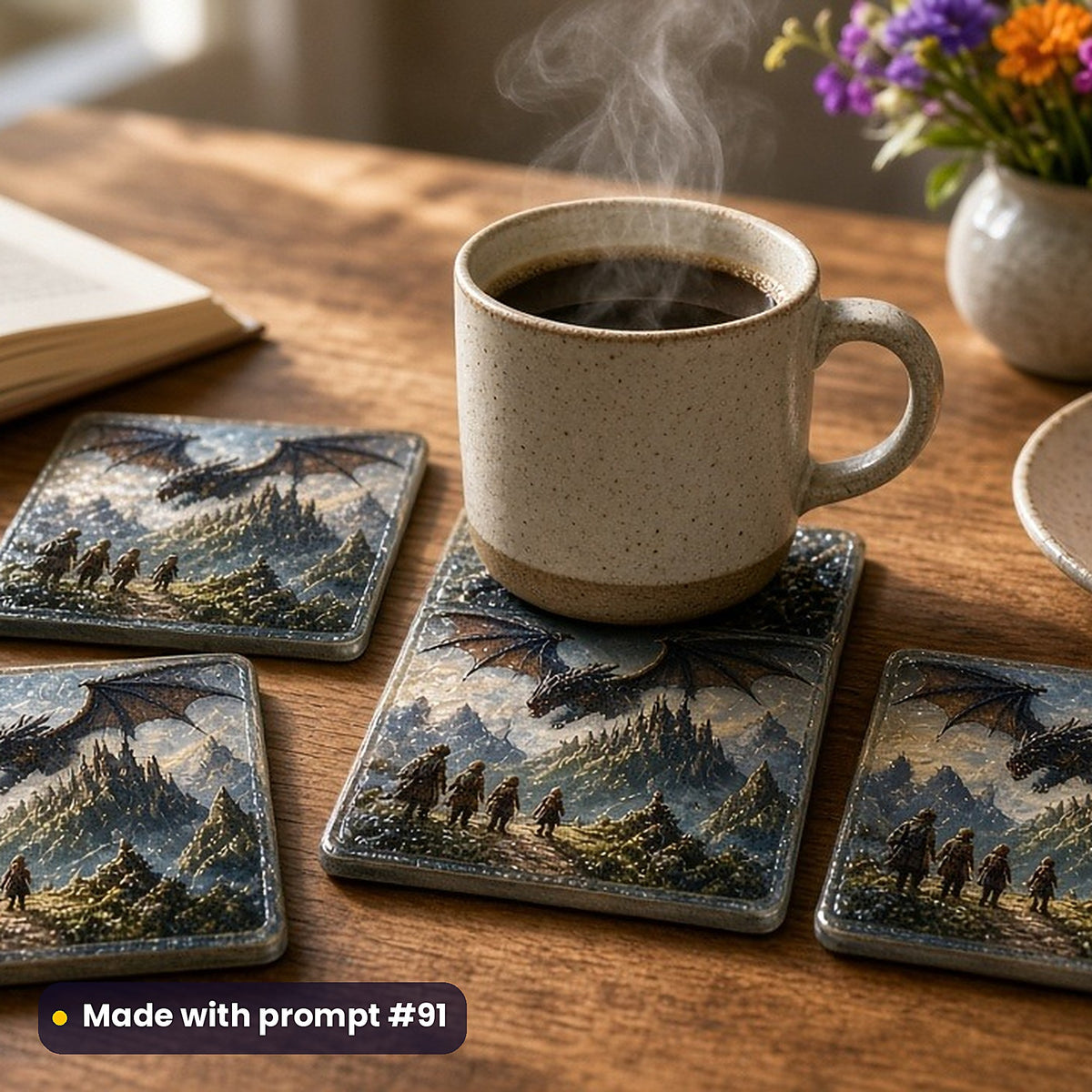 Epic Fantasy, Clean & Graphic Collection: Made with prompt #91 – realistic UV-printed mockup