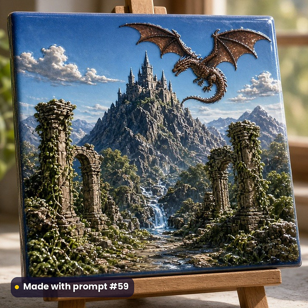 Epic Fantasy, Clean & Graphic Collection: Made with prompt #59 – realistic UV-printed mockup