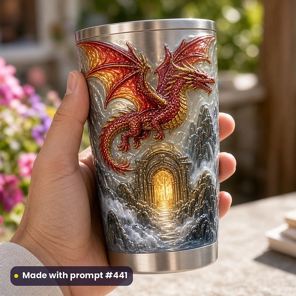500 Fantasy Art Prompts Library: Made with prompt #441 – realistic UV-printed mockup (Gift Edition — Gateway)